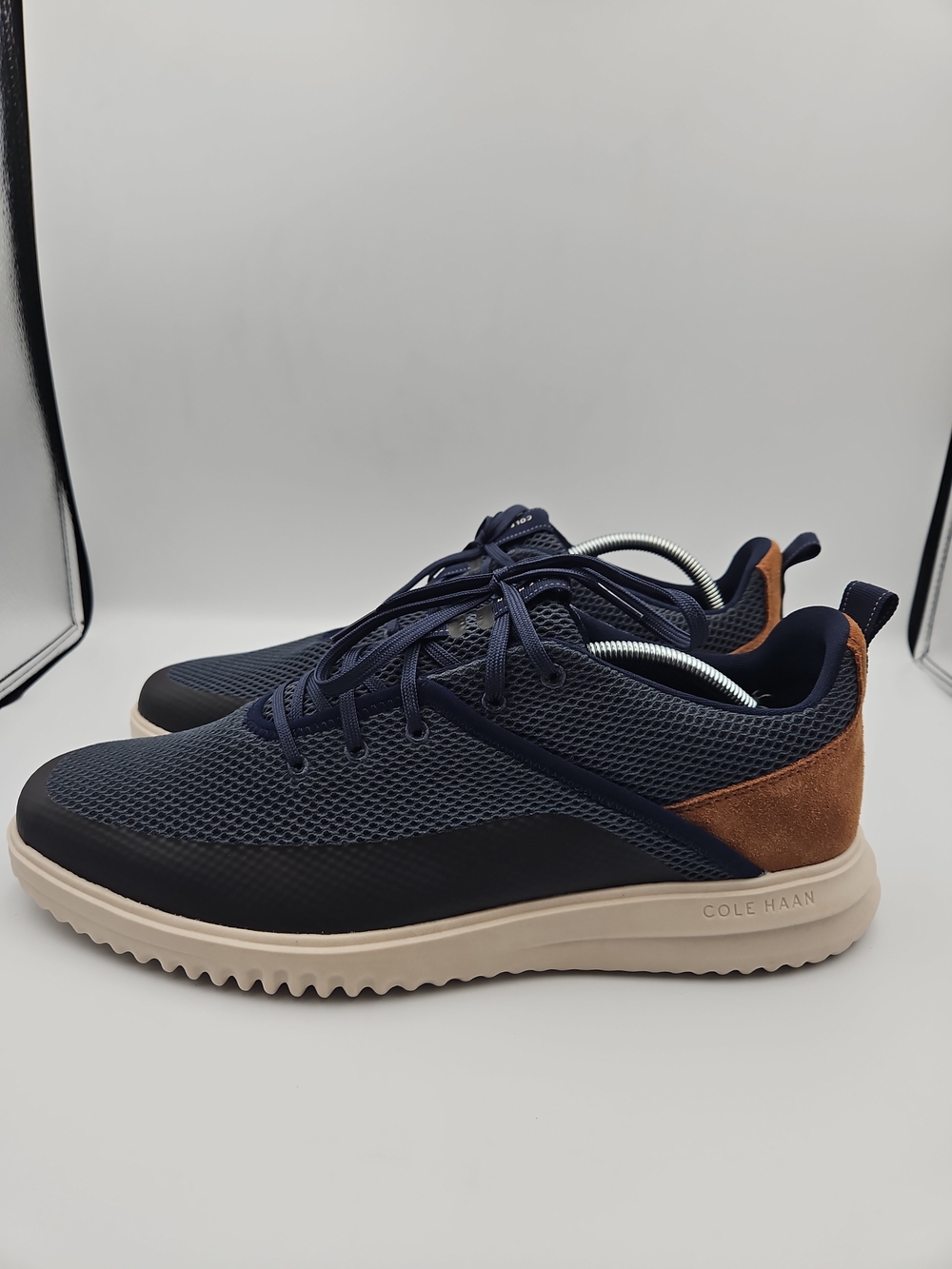 Cole Haan Men's Navy and Brown Lightweight Mesh Sneaker